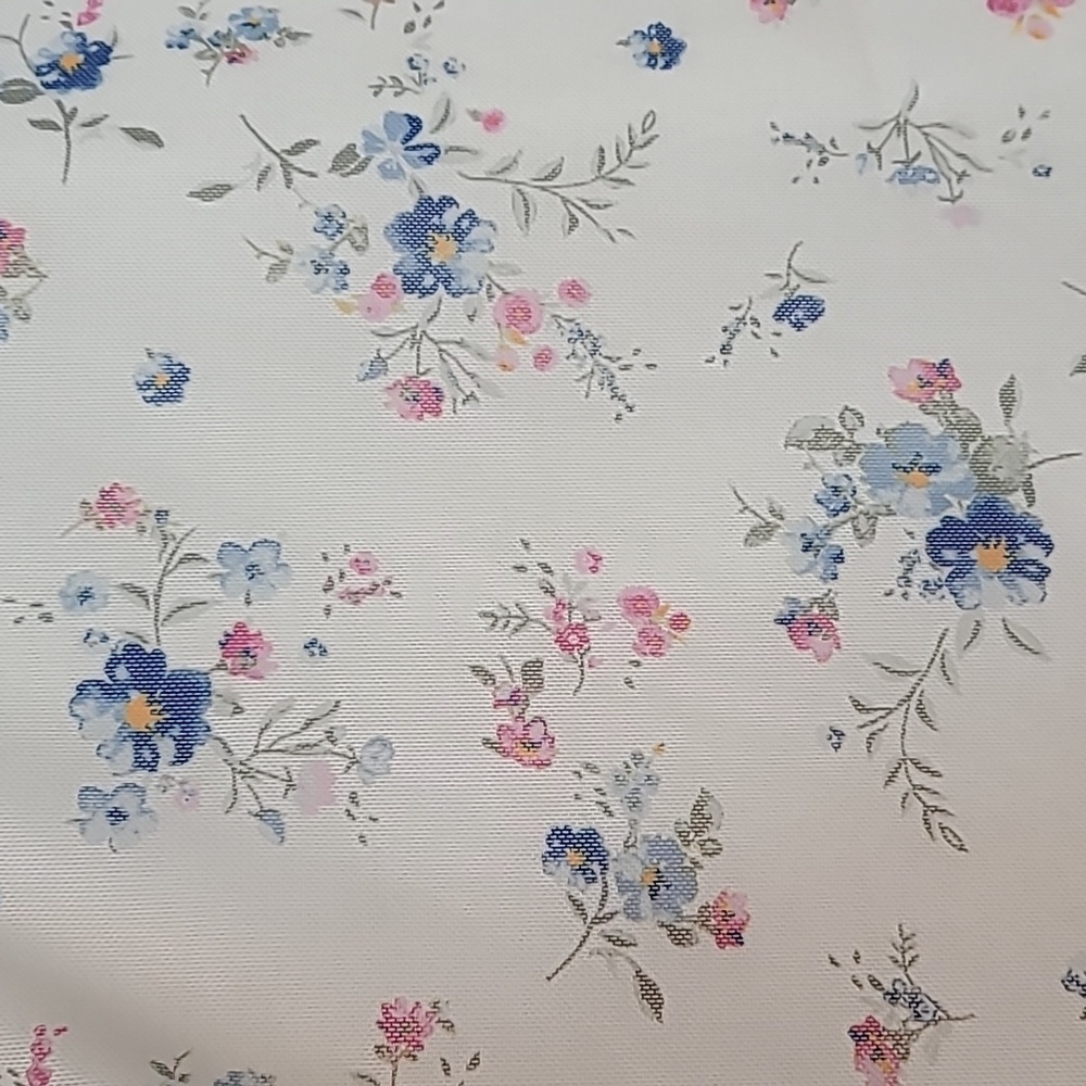 No Boundaries Floral Maxi Dress - Cream with Blue and Pink - Picture 4 of 8
